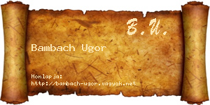 Bambach Ugor névjegykártya